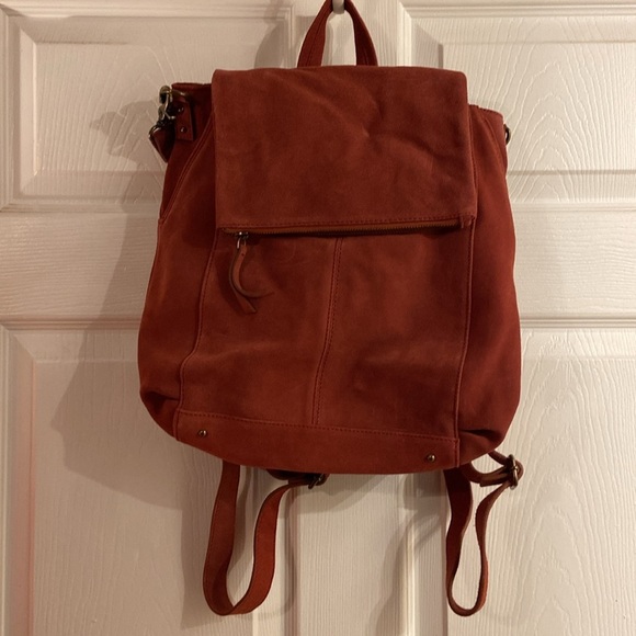 Free People Camilla Convertible Suede Red Leather Backpack main image 8